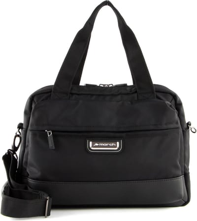 march Schoudertas Reistas met laptopvak Bags Stow A´Way Shoulderbag Black Zwart