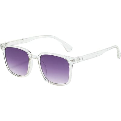 Unisex Vintage Zonnebril Retro UV400 Bescherming Rechthoekig Mode Brillen Casual Kattenoog Bril voor Dames Heren white