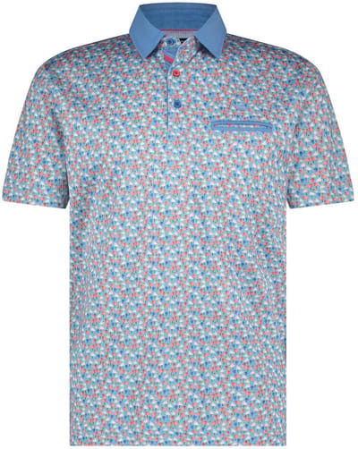Fellows United Polo Birds Mercerise Mid Blue (41.3603 - 116)