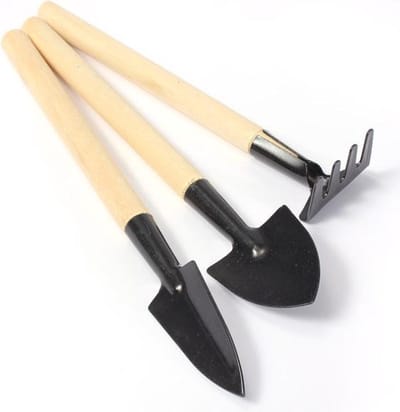 3-in-1 Set Mini Tuin Gereedschap - Miniatuur Tuin Gereedschap - Elegant Tuin Gereedschap - Handig voor in de tuin