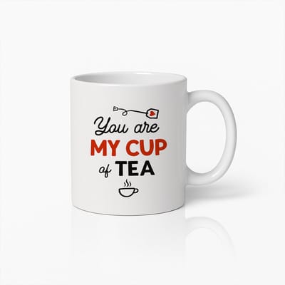 Romantische Koffiemok 330ml – "You Are My Cup of Tea" – Cadeau voor Thee & Koffieliefhebbers – Leuk Valentijns- of Jubileumcadeau