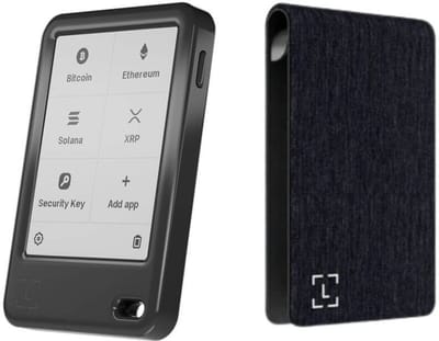 Ledger Nano Gen 5 + Magnet Folio Business Charcoal - Voordeelbundel - Hardware Wallet set - Magnetische case