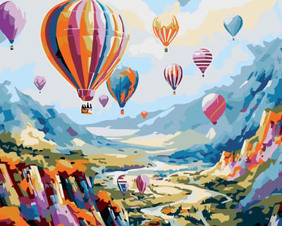 Untamed - Paint by numbers – schilderen op nummer – DIY decoratie – Luchtballonnen landschap – Sky Full of Wonder