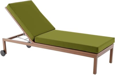 (Alleen stoelkussen) Waterdicht buitenkussen voor Tum - Comfortabel tuinkussen met ritssluiting, groen, 203 x 66 x 10 cm, ideaal voor terras, lounge, ontspanning, tuinmeubelaccessoires