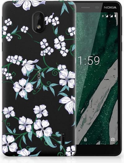 Nokia 1 Plus Uniek TPU Case Blossom White