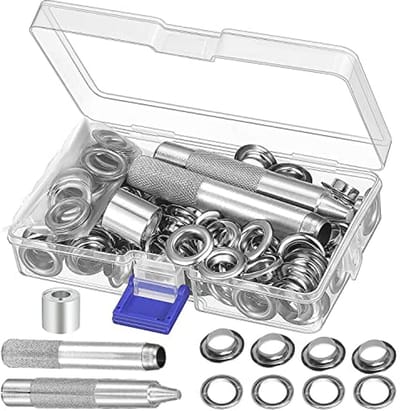 Gereedschapsset voor Ogen en Sluitringen - 100 Sets van 10 mm voor Dekzeilen en Leer