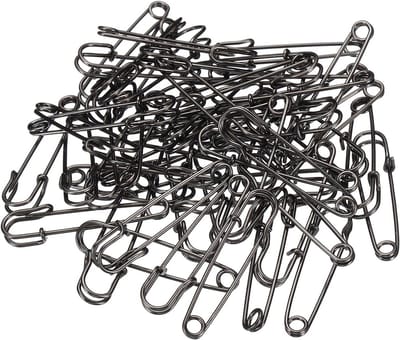 Veiligheidsspelden - Metalen naalden - Knutselen en naaien - Stevig en duurzaam - 50 stuks - Zwart