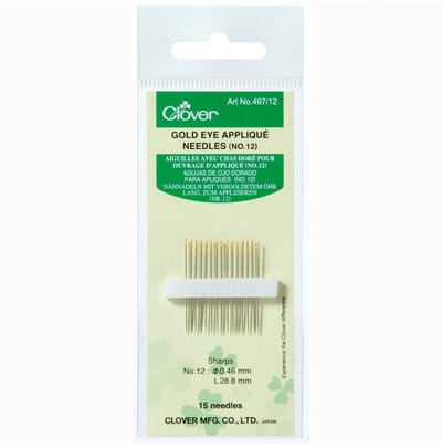 Gold Eye Applique Needles No 12