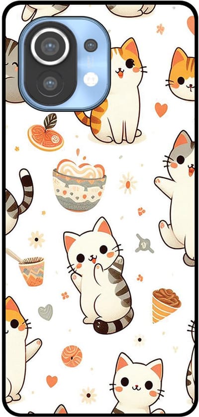 Smartphonica Telefoonhoesje Geschikt voor Xiaomi Mi 11 met katten opdruk - TPU backcover case cat design geschikt voor Xiaomi Mi 11