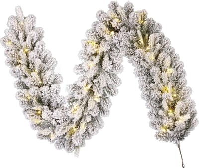 Black Box Trees Grimshaw Guirlande met LED Verlichting en Timerfunctie - L180 x Ø25 cm - Groen