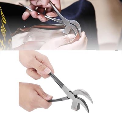 Professionele Handgereedschap Schoenmakers Tang voor Leren Ambacht en DIY, Smalle Kaken en Gegroefde Randen, Geschikt voor Schoenmakers en Zadelmakers