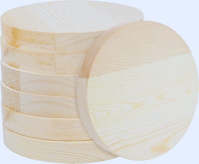 7 Stuks Onbewerkte Houten Ronde Cirkels – 15 Cm x 20 Mm – Natuurlijke Discs Voor DIY - Kerstdecoraties - Pyrografie & Deurhanger