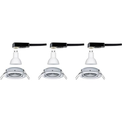 Paulmann Inbouwspot Led Nova Rond Kantelbaar 3-stapdim Chroom 51mm Gu10 3x6,5w
