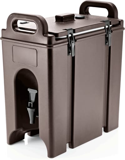 Geïsoleerde drankdispenser met kraan, drankdispenser - Bruin, 18 L, kunststof, polypropyleen, 42x23x(h)62 cm