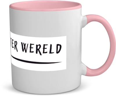 Akyol - beste moeder ter wereld koffiemok - theemok - roze - Moeder - mother - leuk cadeau voor je moeder - 350 ML inhoud