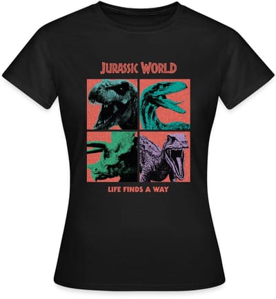 Jurassic World Life Finds A Way T-Shirt Dames