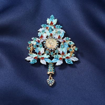 Nieuwe Creatieve Dames Meisjes Kleurrijke Schitterende Esdoorn Kristal Spelden Broches Prachtige Vintage Dames Pak Jurk Hanger Broches Reversspeld gray