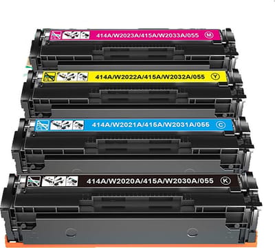 Toners Geschikt voor HP 415X (met chip) | Multipack van 4 stuks Geschikt voor HP Color Laserjet Pro MFP M454DN, M454DW, M454NW, M454FW, M479DN, M479DW, M479FDN, M479FDW en M479FNW