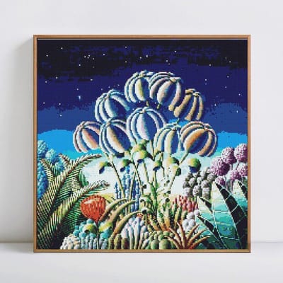 5D bricolage diamant broderie arbre plein rond diamant peinture mosaïque point de croix strass photos 30x30CM blue