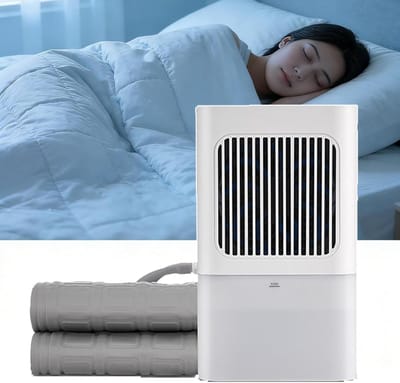Watergekoelde Matrasbeschermer - Bedkoeler - Comfortabel Slapen - 3 Windsnelheden - 160x70cm - Wit