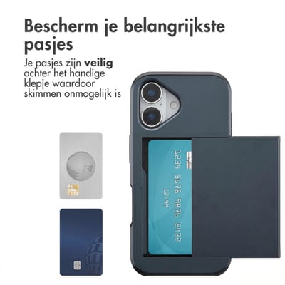 imoshion Hoesje met Pasjeshouder - Geschikt voor Apple iPhone 17 - Donkerblauw