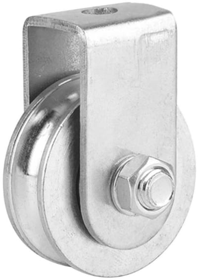 Stalen Hijskatrol - Enkele Katrol Blok - Zwaar Werk - 300 Kg Last - 6.3x4.8cm - Zilver