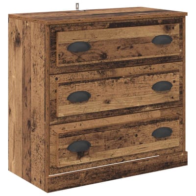 vidaXL - Dressoir - Oud - Hout - 70 - x - 35,5 - x - 67,5 - cm - Bewerkt - hout