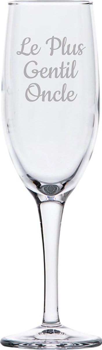 Champagneglas gegraveerd - 16,5cl - Le Plus Gentil Oncle