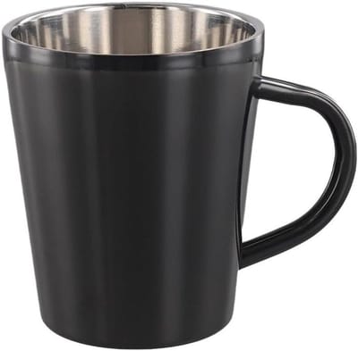 Dubbele Muur Mok - Rvs Cup - Warme Koude Dranken - Lichtgewicht Onbreekbaar - 300ml - Zilver