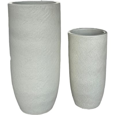 PTMD - Pot Dezzel - Wit - 30x30x70cm - Set van 2