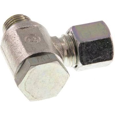 8L & G1/4'' Verzinkt Stalen Swivel Joint Snijringkoppeling Buitendraad 250bar Draaibaar ISO 8434-1