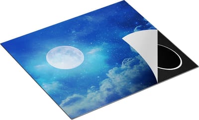 Chefcare Inductie Beschermer Volle Maan in de Blauwe Hemel met Sterren - 60x50 cm - Afdekplaat Inductie - Kookplaat Beschermer - Inductie Mat