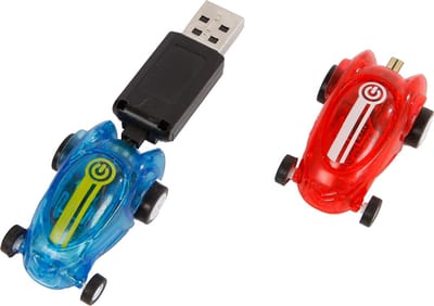 Toys Amsterdam Raceauto's 6 Cm Usb Blauw/rood 3-delig