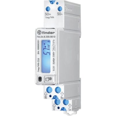 Finder 7M.24.8.230.0010 7M.24.8.230.0010 Bidirectionele kWH-meter (DIN-rail) Digitaal 40 A Conform MID: Ja 1 stuk(s)