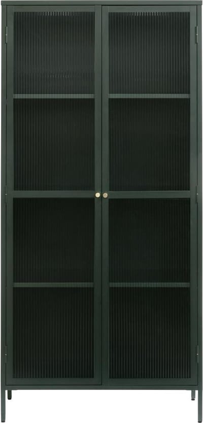 Nordic Home - Olan glazen vitrinekast - 190 cm - groen
