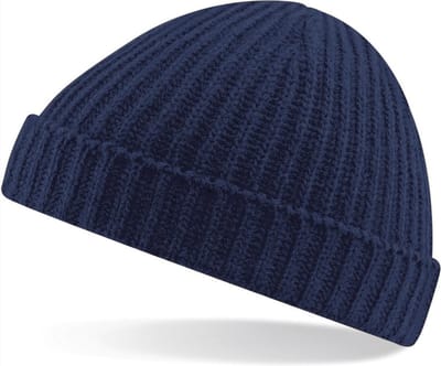 Muts - Beanie - Gehaakt - Wintermuts - Warm - 'Trawler Skull Cap' - Marineblauw - Jonyx