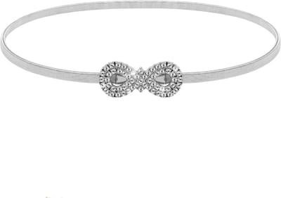Dunne Gouden Riem voor Dames met Strass Steentjes - Elastische Tailleband voor Jurken