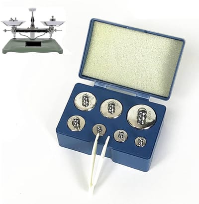 Dailygoods - 7-delige Kalibratie Gewichtset met Tweezers en Opbergdoos
