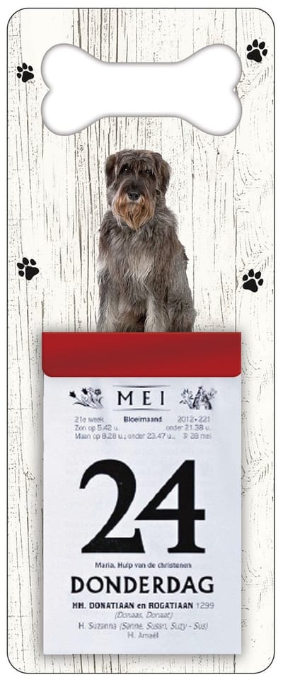Scheurkalender 2027 Hond: Riesenschnauzer