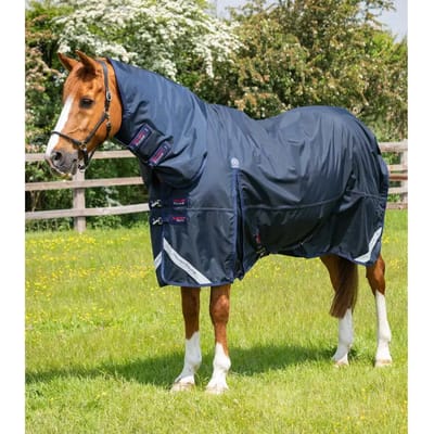 Waterdichte paardendeken met halsbedekking Premier Equine Buster Storm Classic 90 g