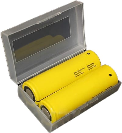 Batterij Opbergdoos - Batterijhouder - Batterij Bescherming - Voor Twee Batterijen - 9 x 8 x 2.5 cm