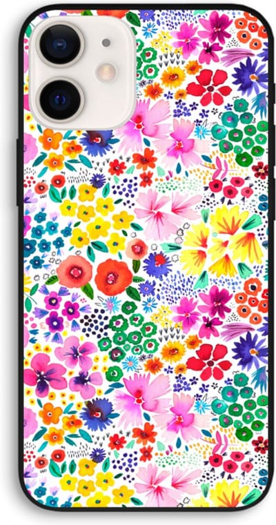 Case Company® - Hoesje geschikt voor iPhone 12 Pro hoesje - Little Flowers - Biologisch Afbreekbaar Telefoonhoesje - Bescherming alle Kanten en Schermrand