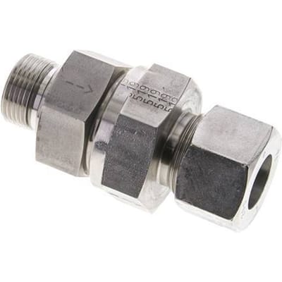 20S (M30x2) & G3/4'' Regeling-Uit RVS Terugslagklep Snijring Buitendraad 1-400 bar ISO 8434-1