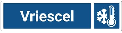 Vriescel deurbordje met zelfklevende strip | Forex Re materiaal | 20 x 5 cm