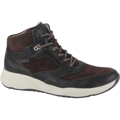 Durea - 9778 E - Hoge sneakersVeterbootsDames veterschoenenDames sneakersHalf-hoge schoenen - Kleur: Bruin - Maat: 38.5
