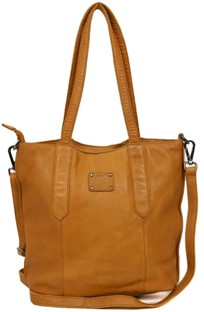 Bear Design Liz Leren Shopper - Okergeel