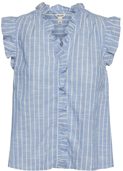 Vero Moda Kaori Overhemd Met Korte Mouwen Blauw M Vrouw