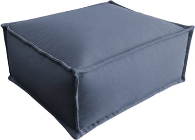 Bananair - Chaise longue module voor modulaire bank - Voetenbank - Zitzak - Linnenlook - 80x60 cm - Donkergrijs