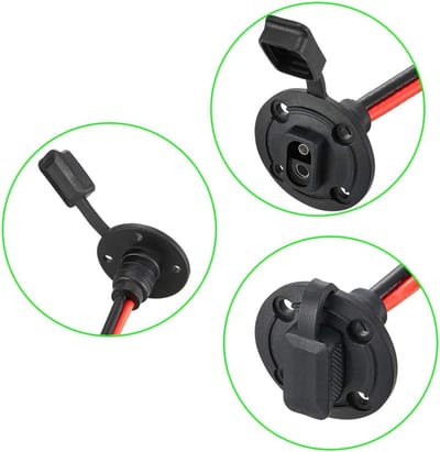 Weerbestendig SAE Stopcontact Voor Zonnepaneel - Snelscheidingsdraad 10 AWG - 50 cm