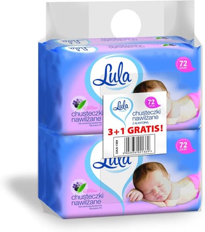 Babydoekjes met Allantoïne - Zacht en Hydraterend - 4x72 Stuks Voordeelverpakking